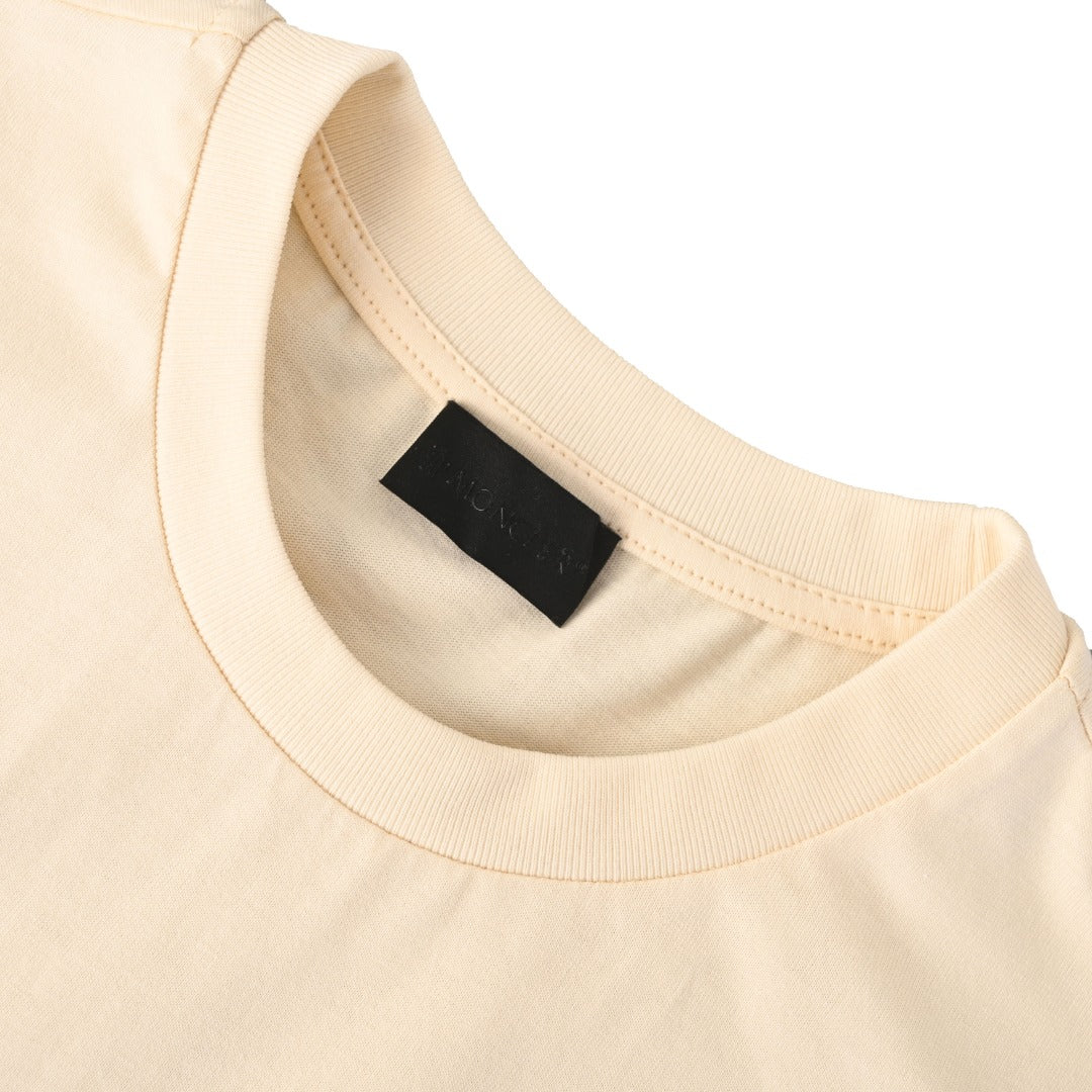 Moncler Men's Beige Logo Print T-Shirt