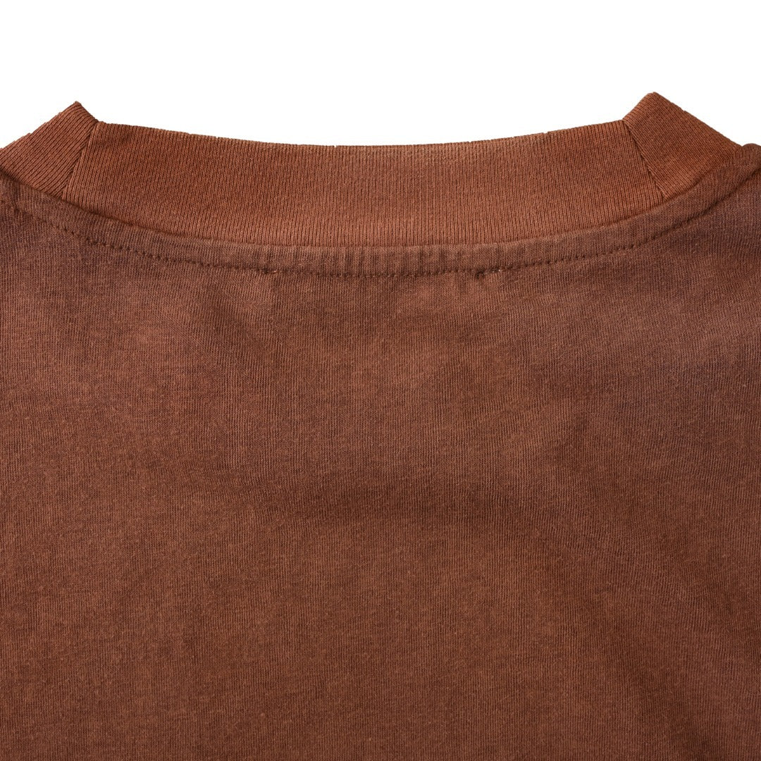 Acne Studios Stockholm 1996 Vintage-Style Print Short-Sleeve T-Shirt in Brown