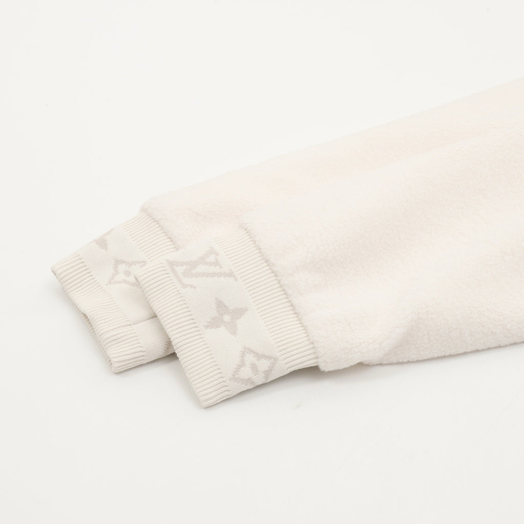Louis Vuitton Women's & Men's Off-White Stand-Collar Full-Zip Fleece Jacket