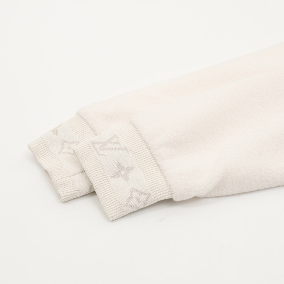 Louis Vuitton Women's & Men's Off-White Stand-Collar Full-Zip Fleece Jacket