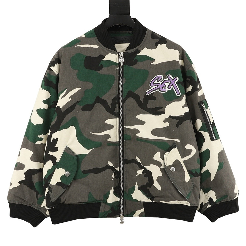 Chrome Hearts Green Camo Bomber Jacket | Women's & Men's Streetwear