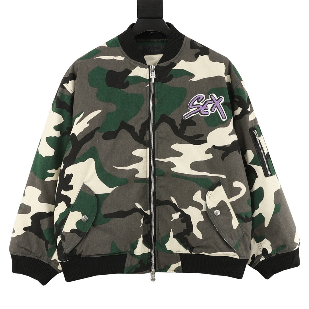 Chrome Hearts Green Camo Bomber Jacket | Women's & Men's Streetwear