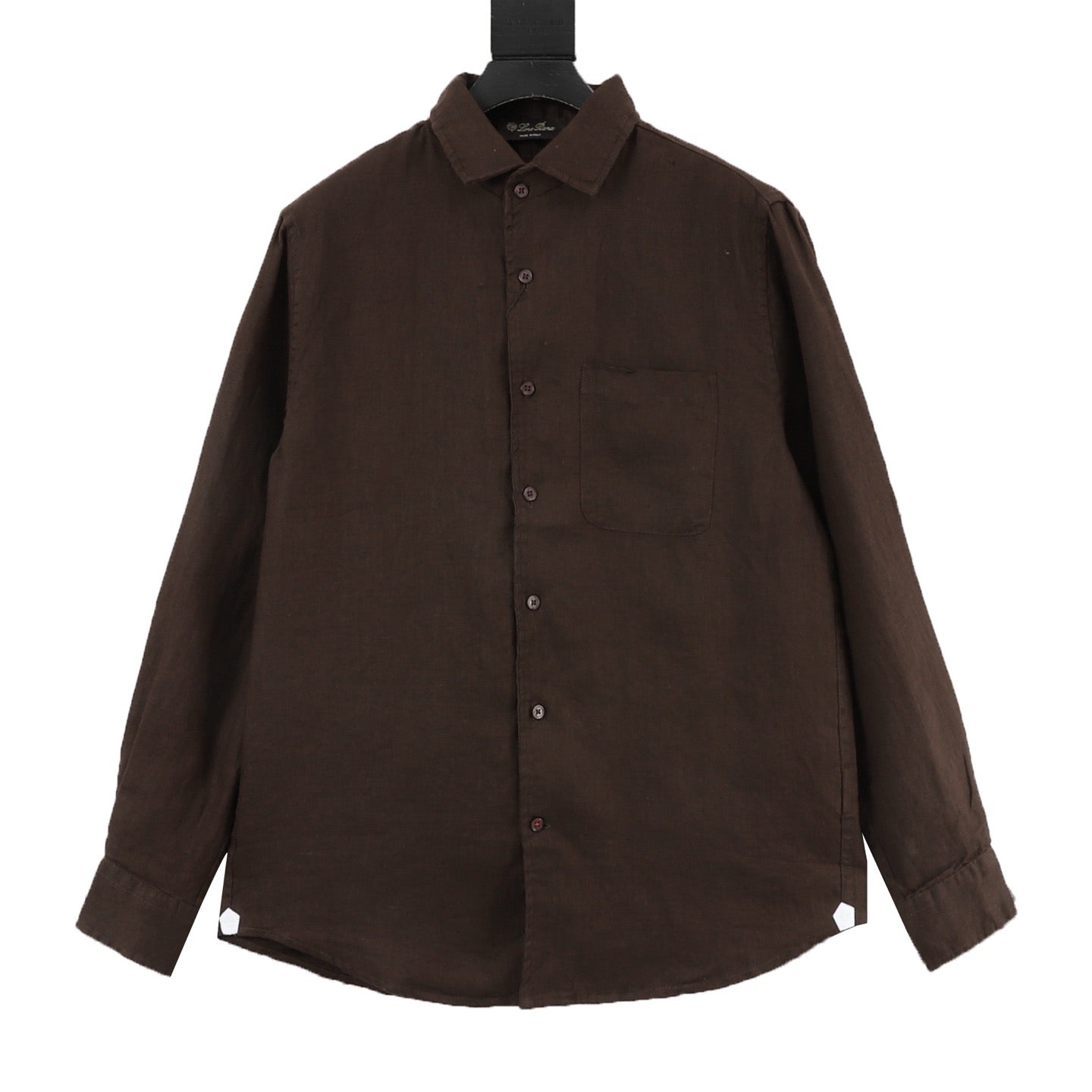 Loro Piana LP Linen Shirt | Dark Brown Breathable Luxury Long Sleeve