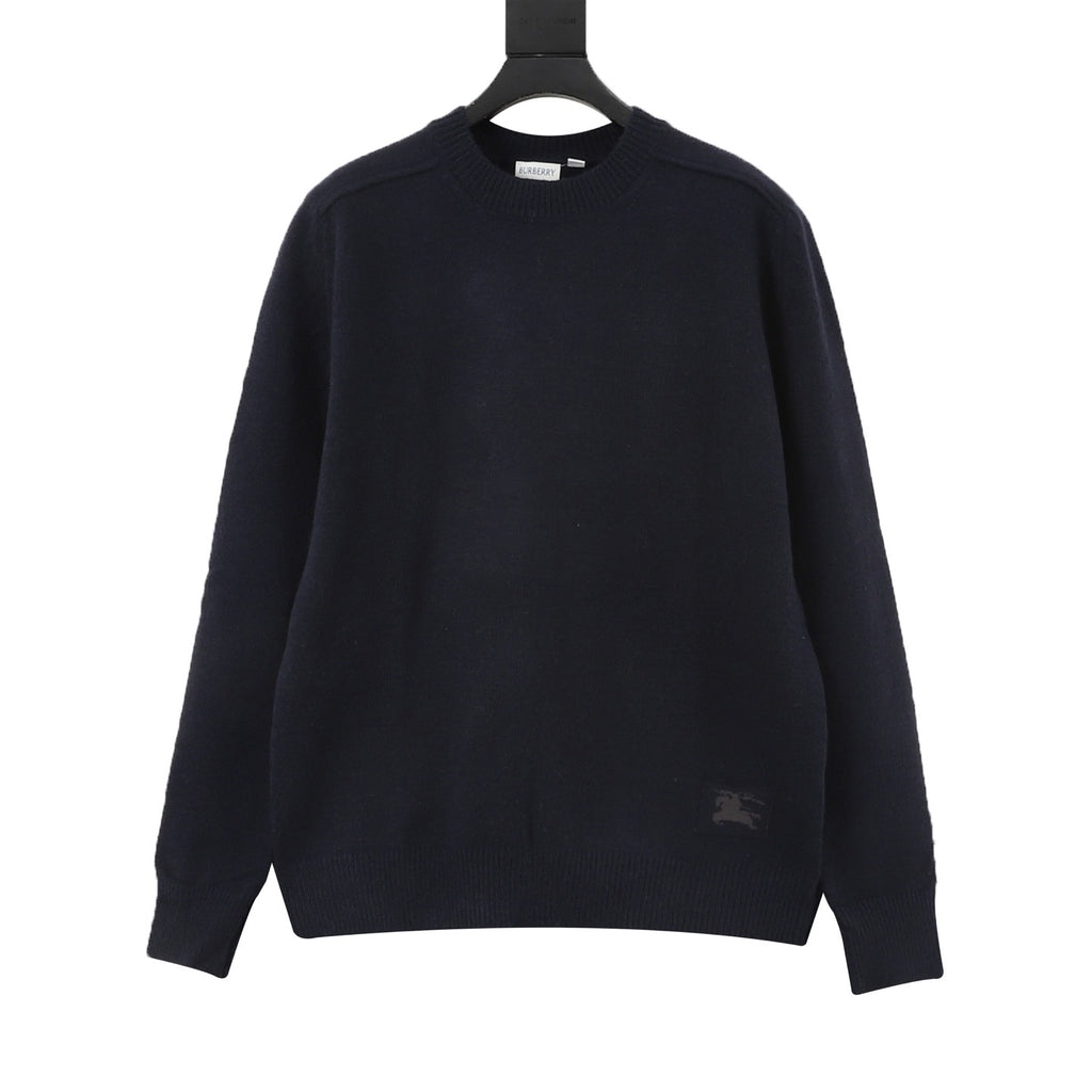 Burberry Women's & Men's Navy Equestrian Knight Patch Crewneck Sweater