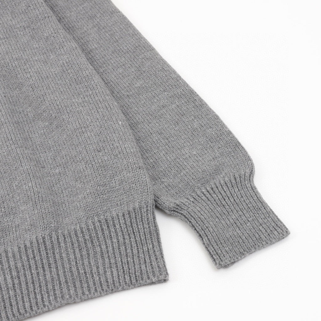 Chanel CC Logo Tonal Embroidered Half-Zip Mock Neck Knit Sweater