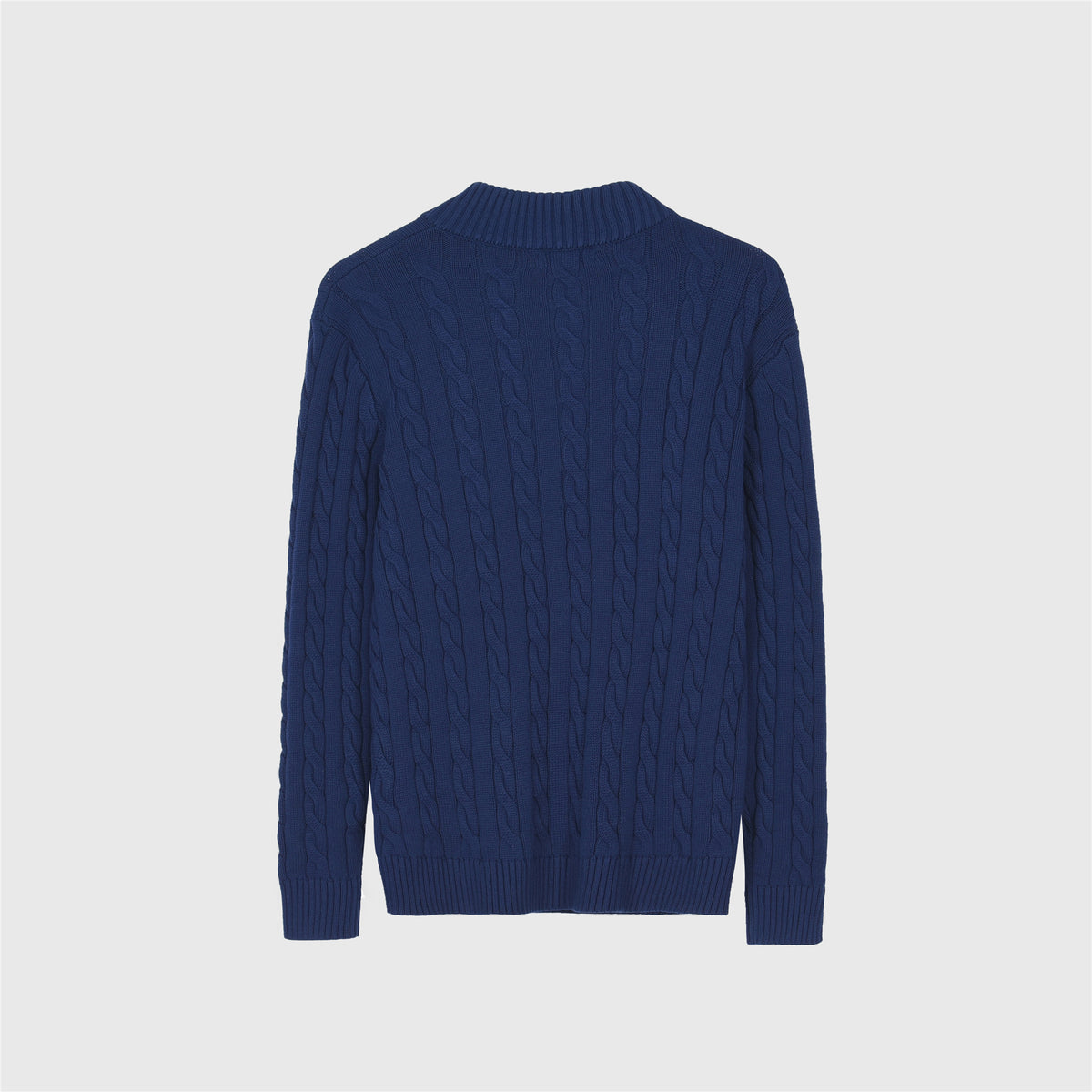 Polo Ralph Lauren Women's & Men's Royal Blue Cable-Knit Half-Zip Sweater