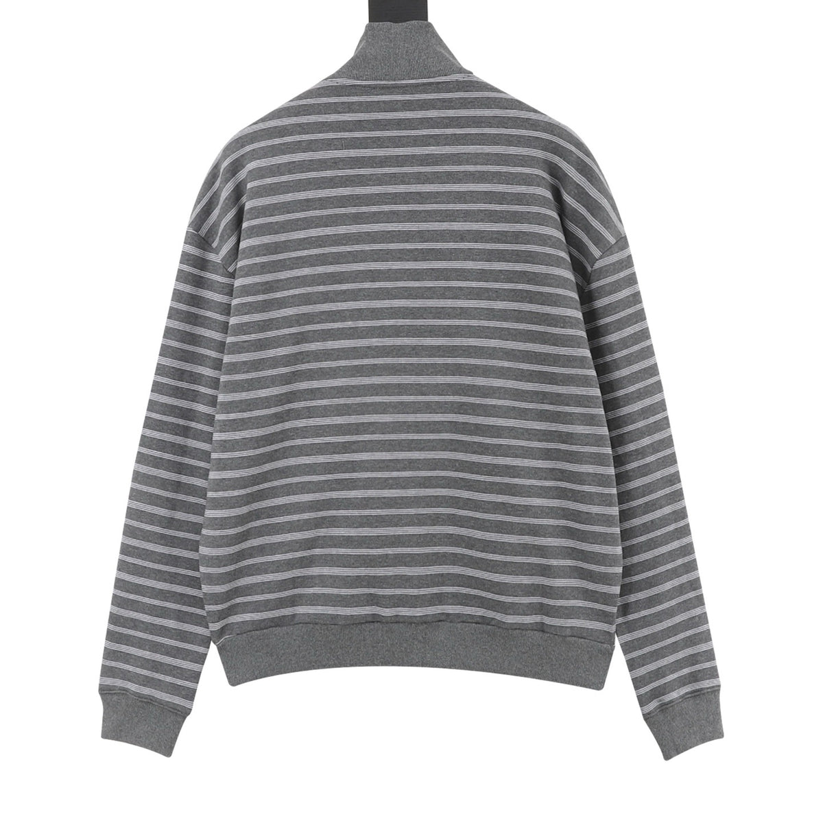 Miu Miu Women's Men's Grey Striped Stand-Collar Zip-Up Jacket