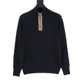 Burberry Check Plaid Zip-Up Wool Knit Sweater