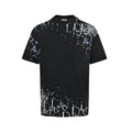 Dior Men's Black Splatter Oblique Logo Print T-Shirt