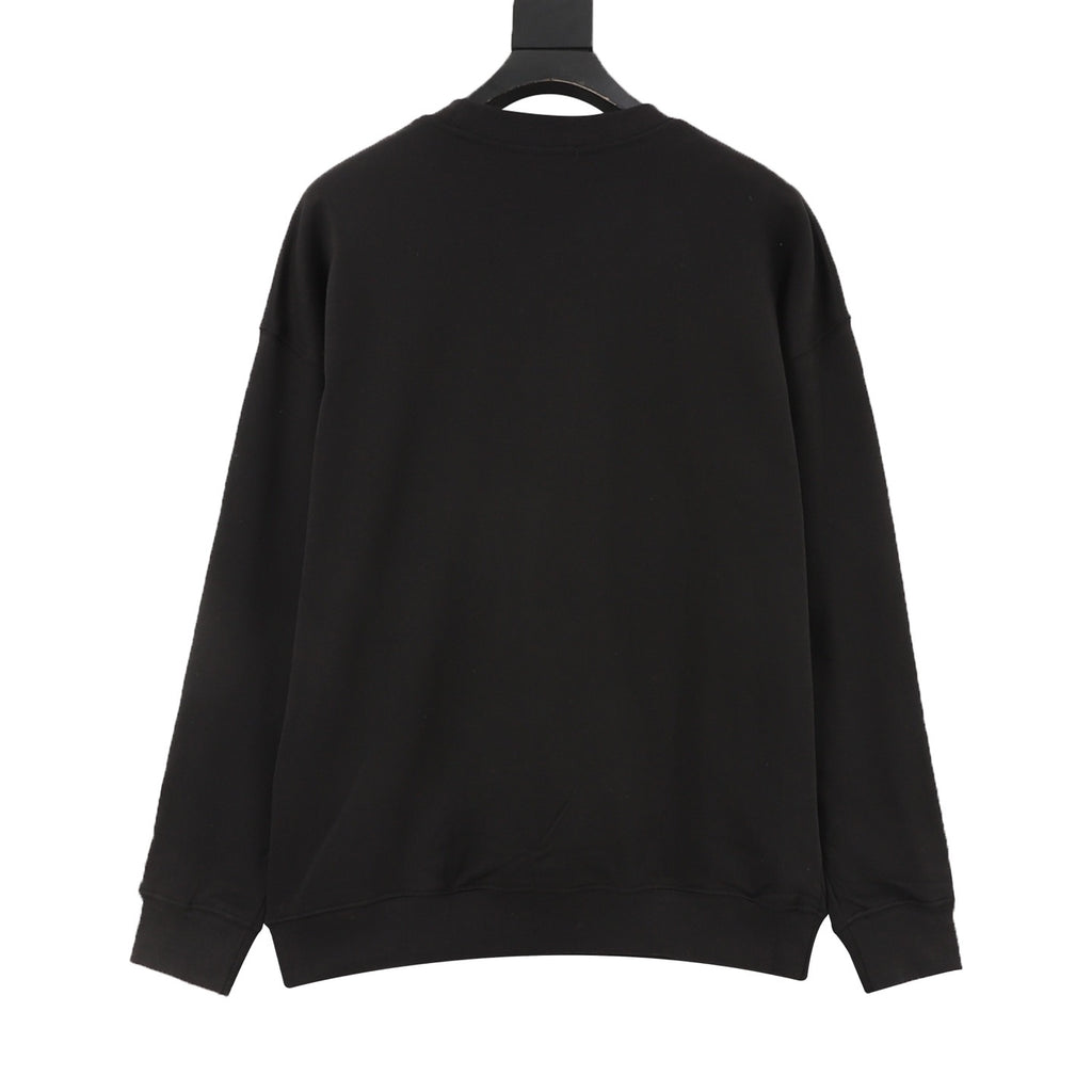 Moncler Women's & Men's Black Mini Chest Patch Logo Crewneck Sweatshirt