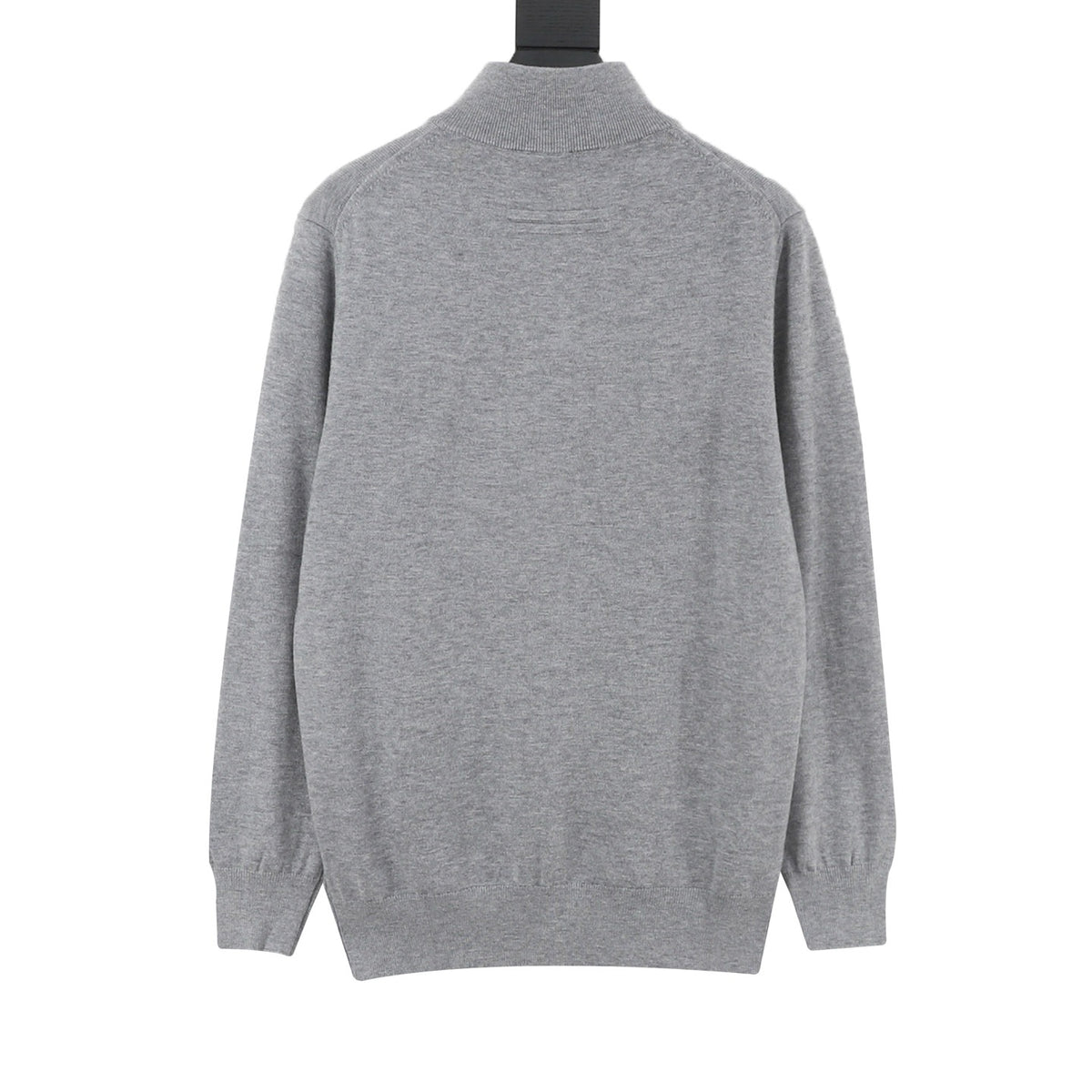 Zegna Women's Men's Light Grey Half-Zip Cashmere Sweater