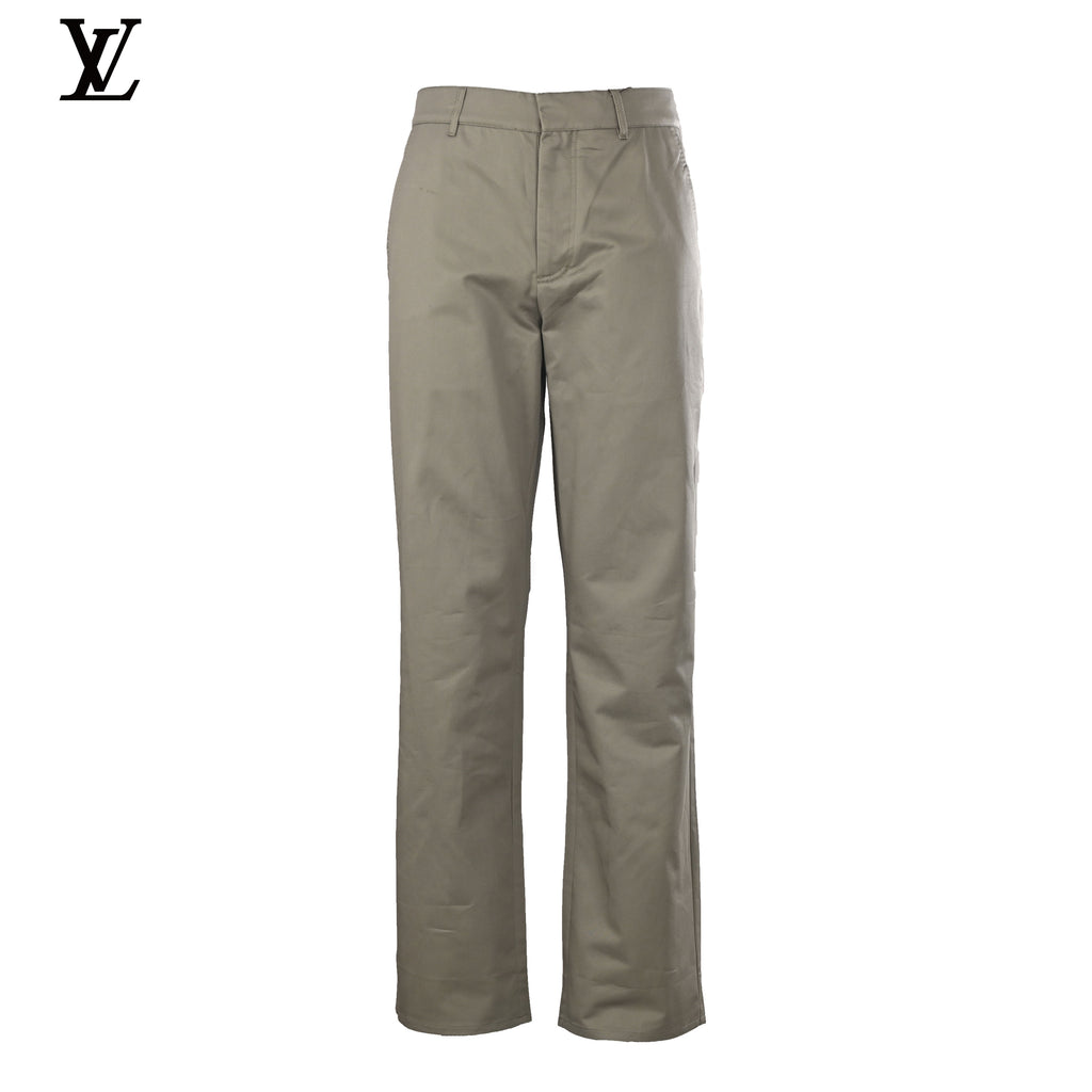 Louis Vuitton Olive Workwear Straight-Leg Pants