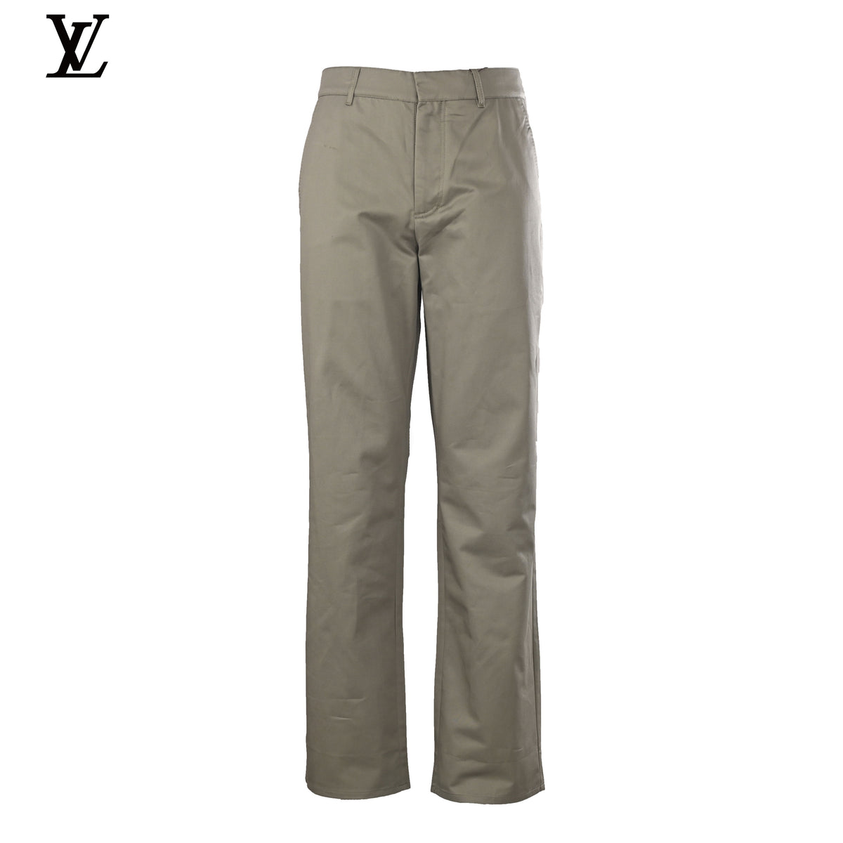Louis Vuitton Olive Workwear Straight-Leg Pants