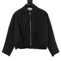 Loewe Gathered Hem Zip-Up Cropped Jacket