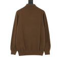 Zegna Women's Men's Brown Half-Zip Cashmere Sweater