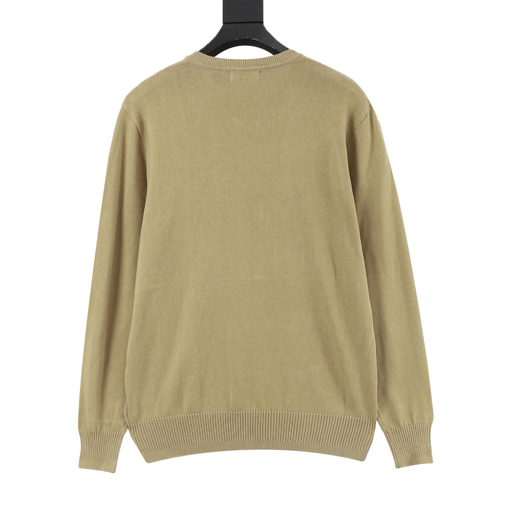 Polo Ralph Lauren Women's Men's Khaki Pony Logo V-Neck Sweater