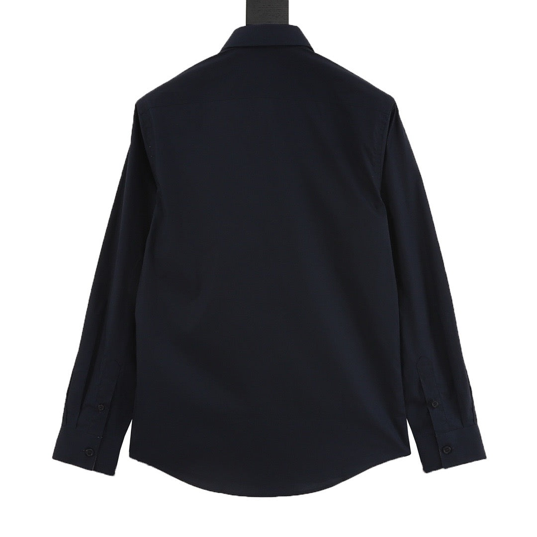 Burberry TB Monogram Tonal Embroidered Long-Sleeve Shirt