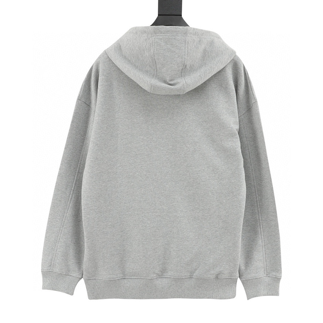 Loewe Anagram Leather Drawstring Hoodie