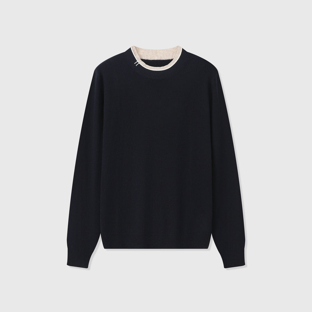 Hermès Men's Crewneck Sweater in Navy