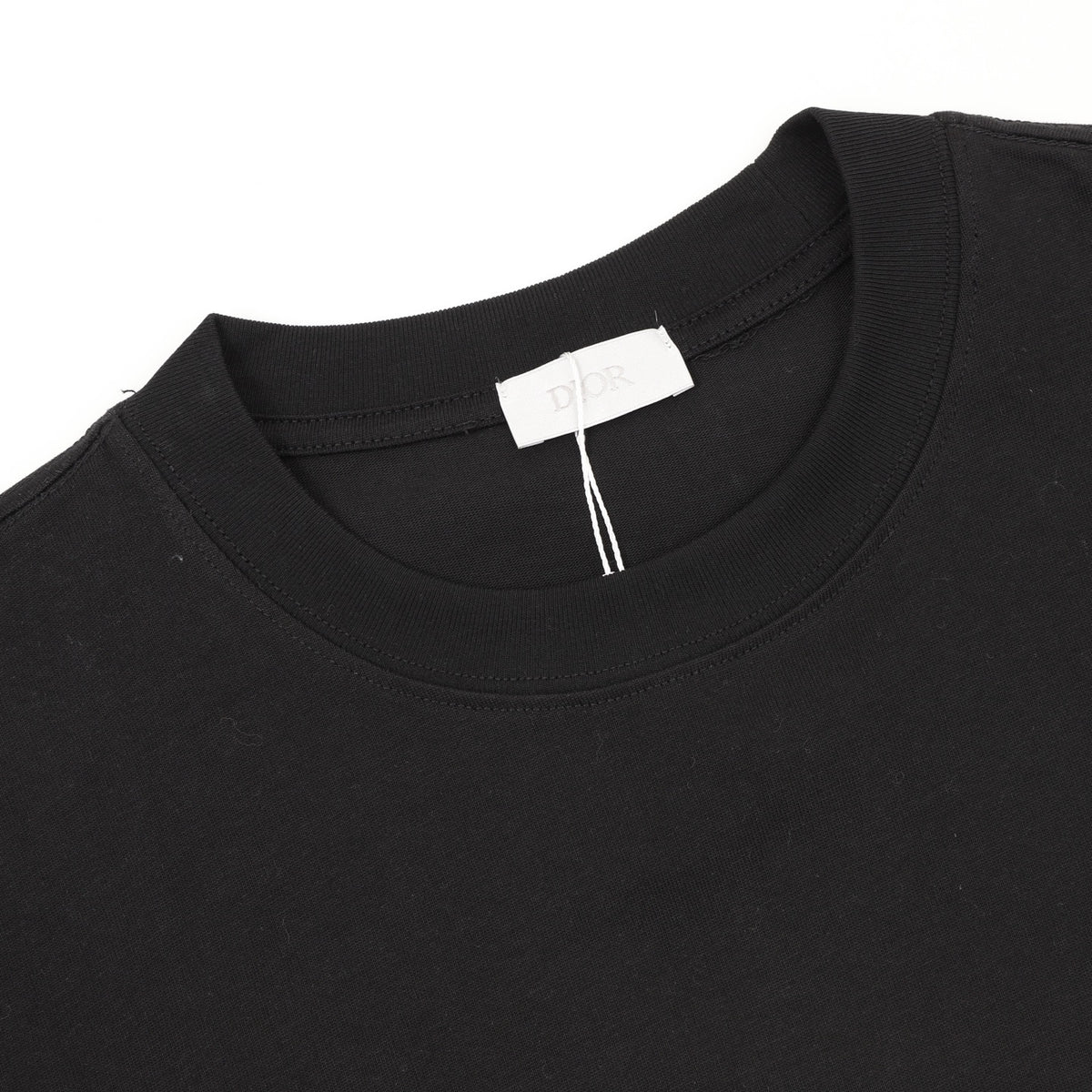 Dior Cursive Script Logo Short-Sleeve T-Shirt in Black