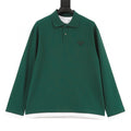 Prada Faux-Layered White Cuff Piqué Cotton Long-Sleeve Polo Shirt