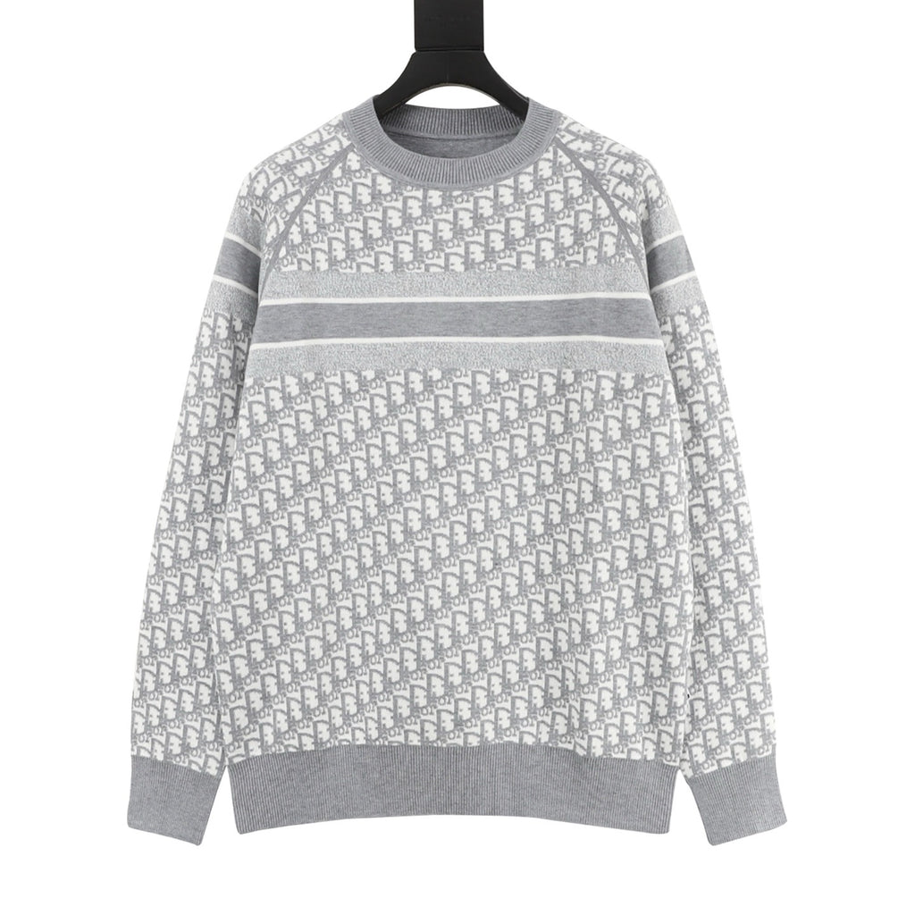 Dior CD Monogram Jacquard Reversible Crewneck Sweater