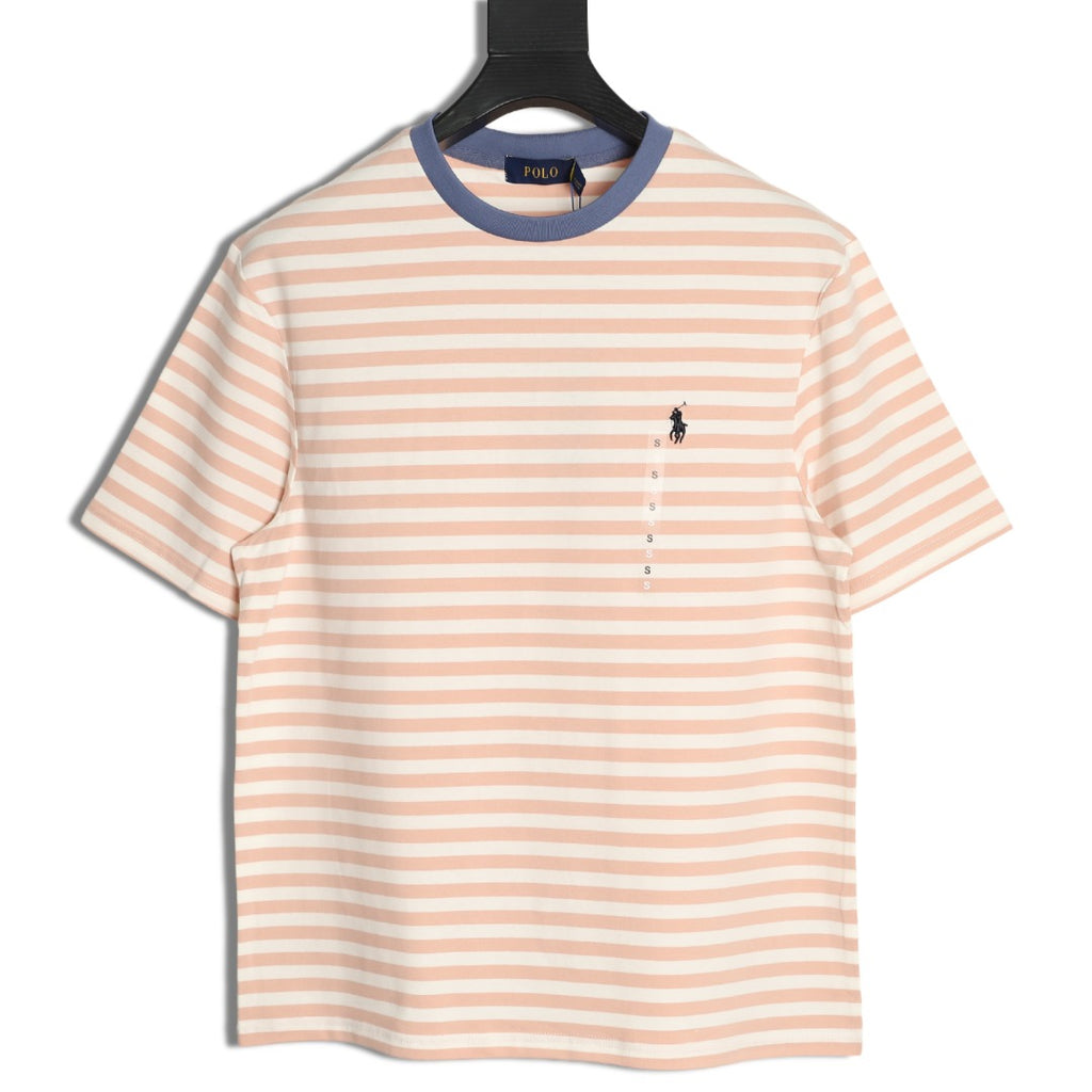 Polo Ralph Lauren Pink & White Striped T-Shirt