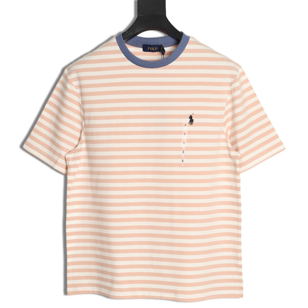 Polo Ralph Lauren Pink & White Striped T-Shirt