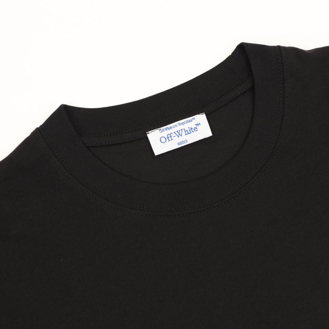 Off-White Tape Circle Logo Short-Sleeve T-Shirt in Black