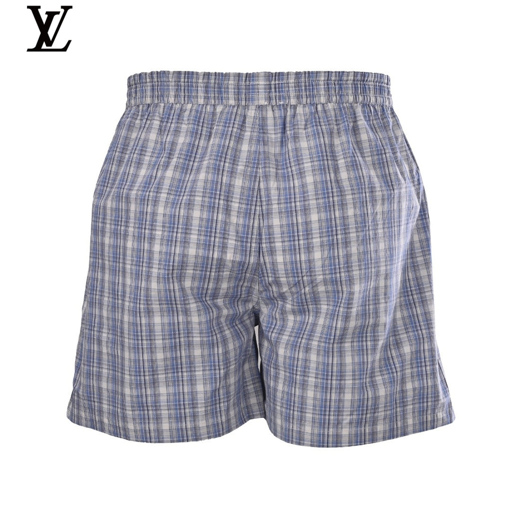Acne Studios Blue Plaid Elastic Waist Shorts