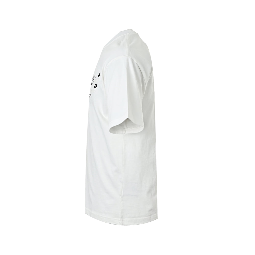 Louis Vuitton Small Signature Embroidered Short-Sleeve T-Shirt in White