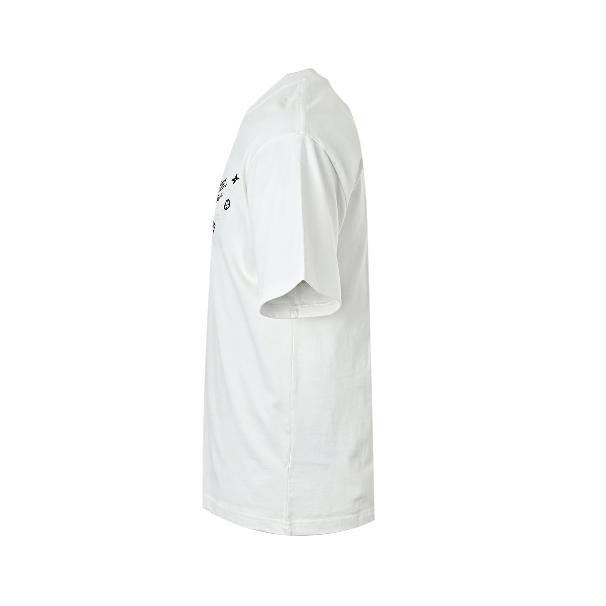 Louis Vuitton Small Signature Embroidered Short-Sleeve T-Shirt in White