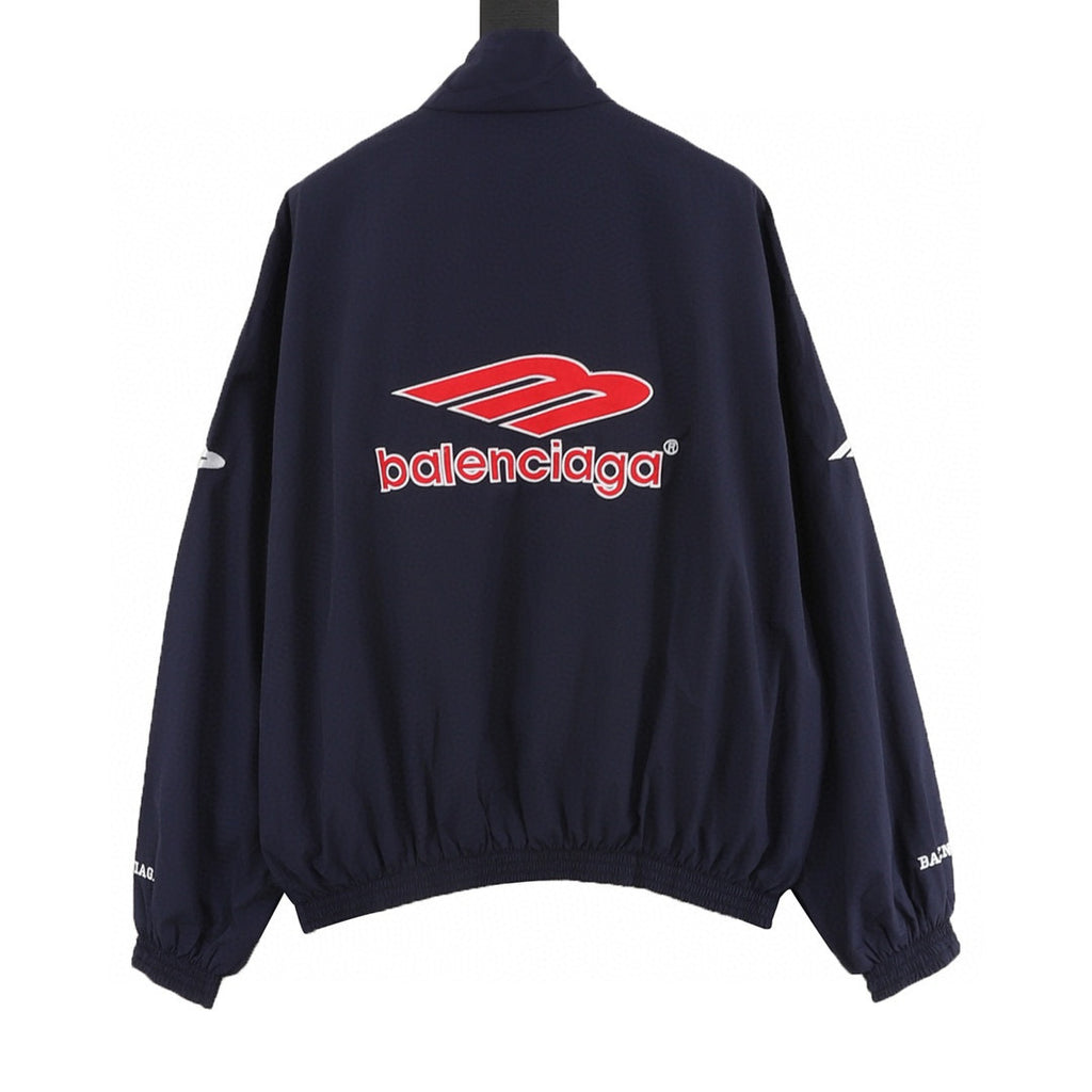 Balenciaga 26SS Sport Logo Embroidered Zip-Up Track Jacket
