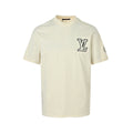 Louis Vuitton Stitched LV Logo Short-Sleeve T-Shirt in Cream