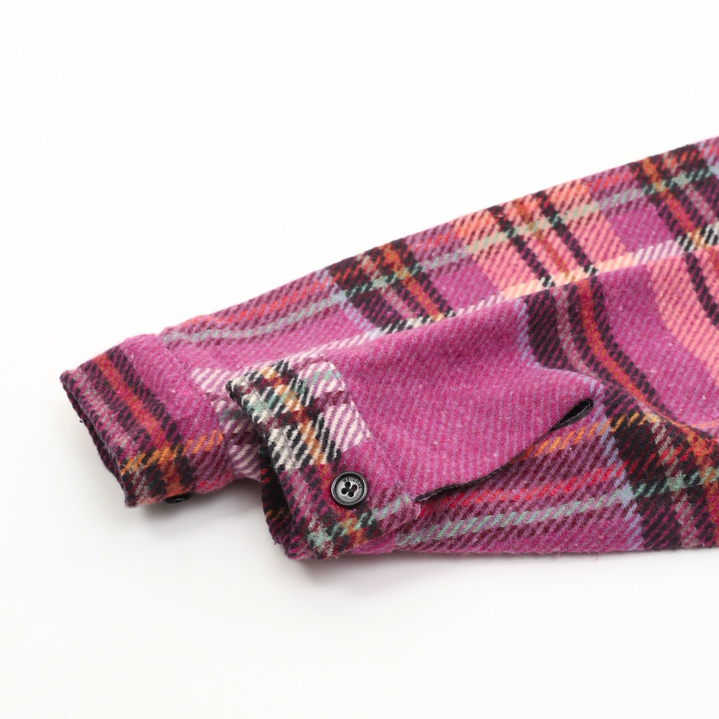 We11done Plaid Wool-Blend Shirt Jacket — Rose Pink, Dual Chest Pockets