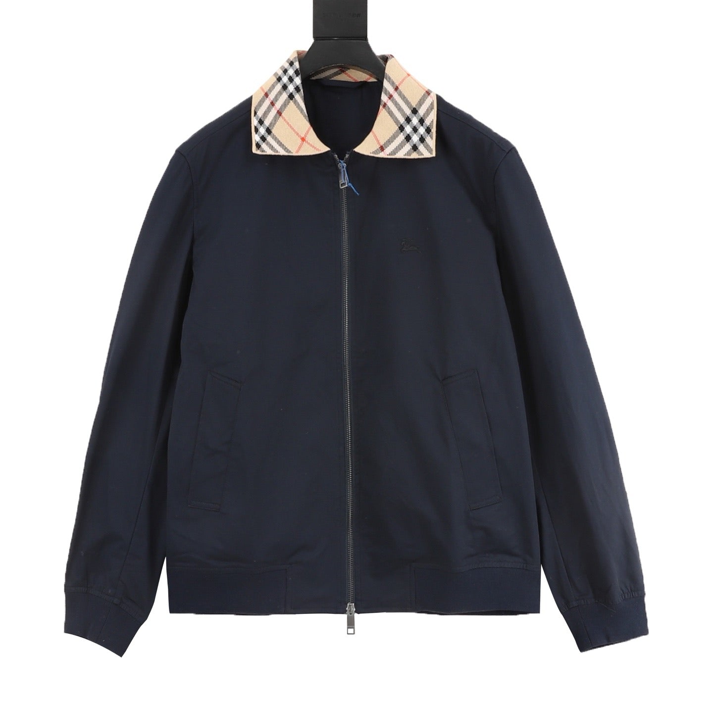 Burberry House Check Collar Zip Jacket — Ivory, Vintage Check Lining