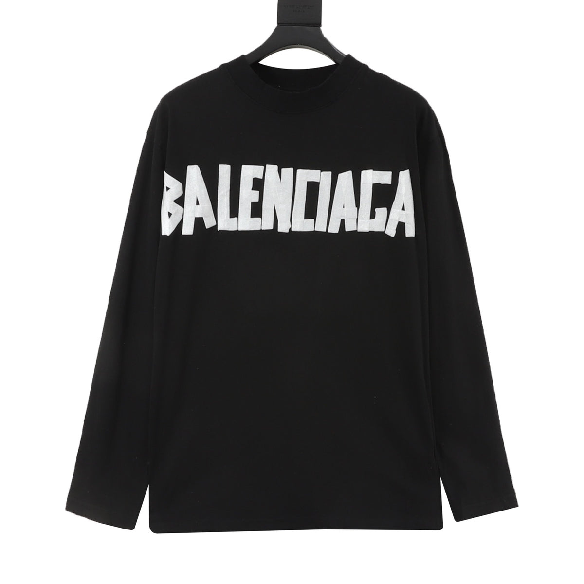 Balenciaga Women's Men's Black Logo Long-Sleeve T-Shirt
