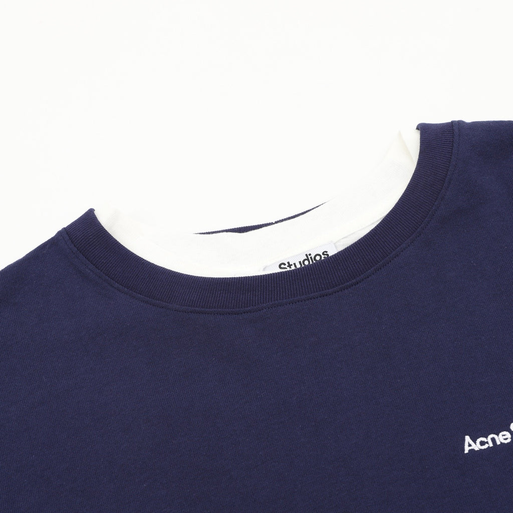 Acne Studios Women's / Men's Layered-Look Long-Sleeve T-Shirt in Navy