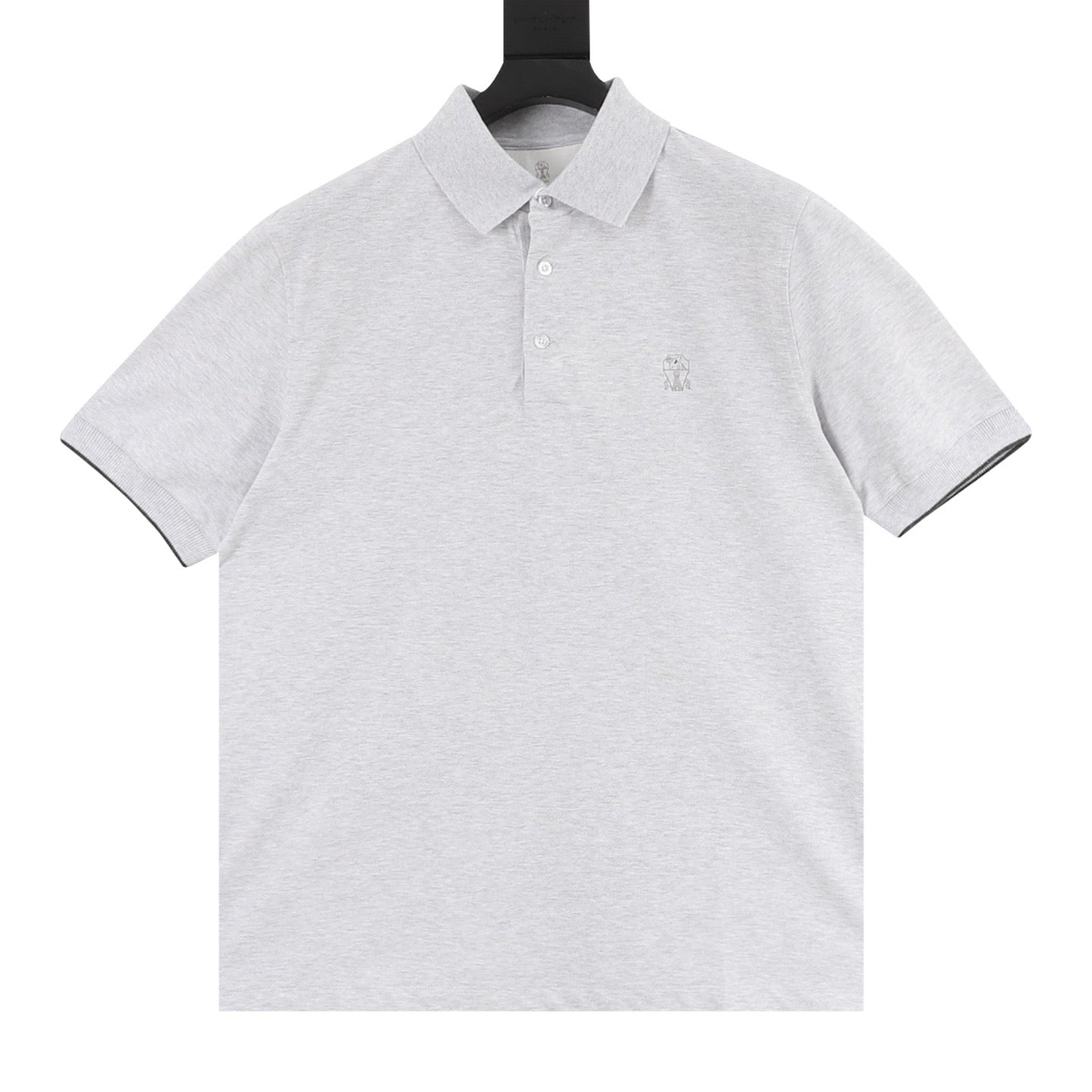 Brunello Cucinelli Small Logo Solid Color Polo Shirt