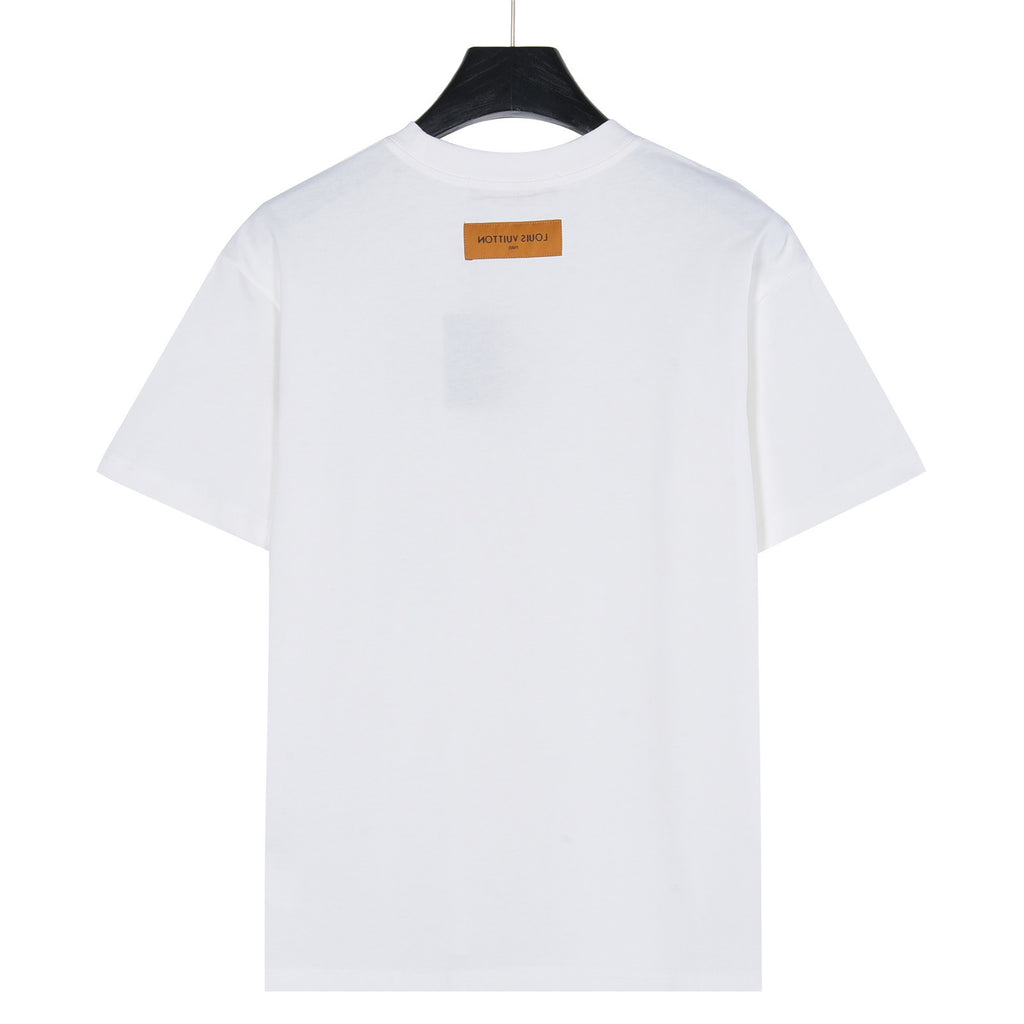 Louis Vuitton Script Vuitton Embroidered Short-Sleeve T-Shirt in White