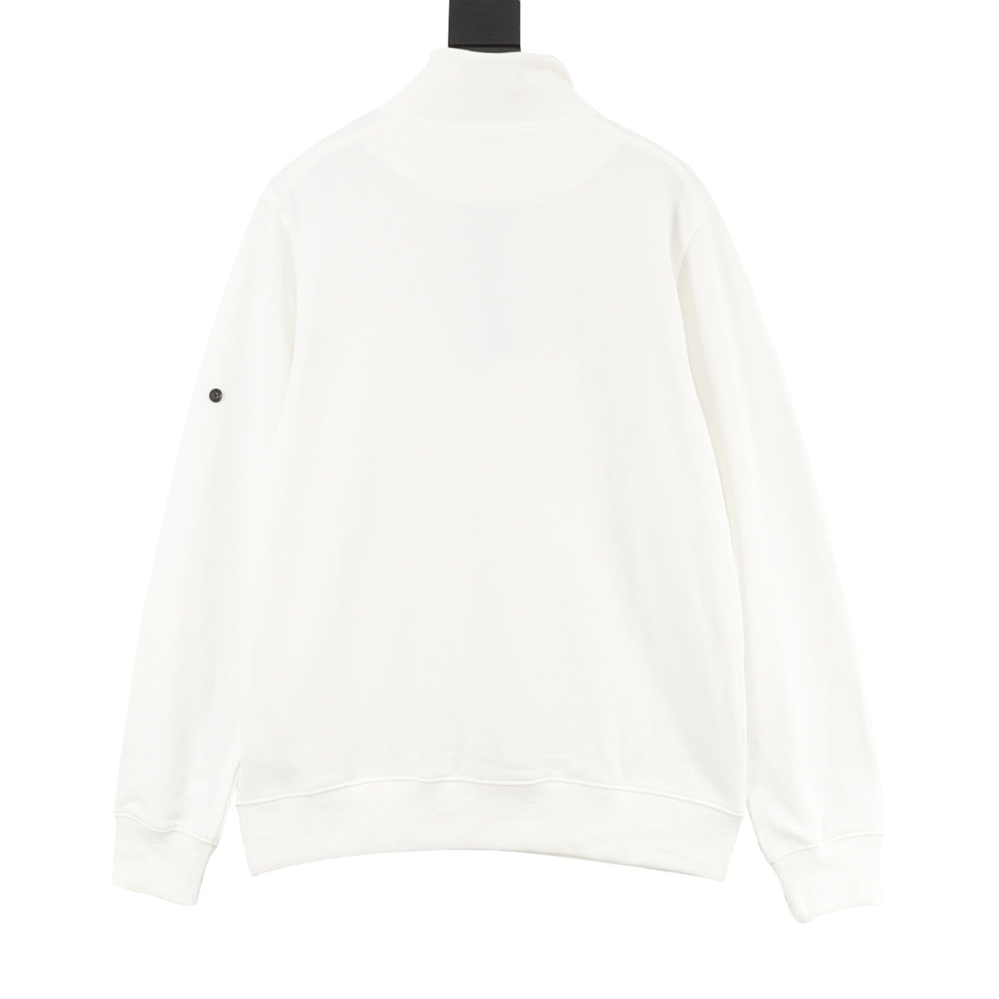 Stone Island Half-Zip Pullover Sweatshirt — Olive Green, Sleeve Badge | SS26