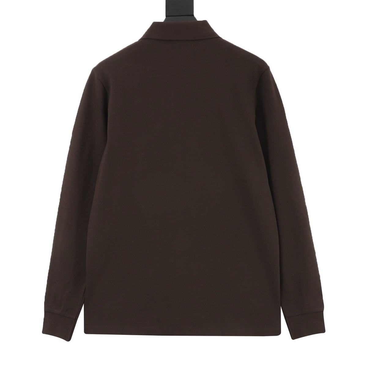 Loewe Women's Men's Dark Brown Anagram Long-Sleeve Polo Shirt