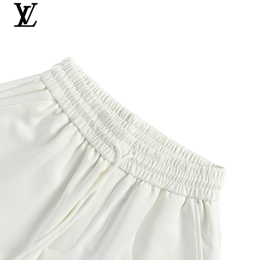 Louis Vuitton Khaki Monogram Drawstring Shorts