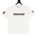 Chrome Hearts White Gothic Letter Embroidered T-Shirt