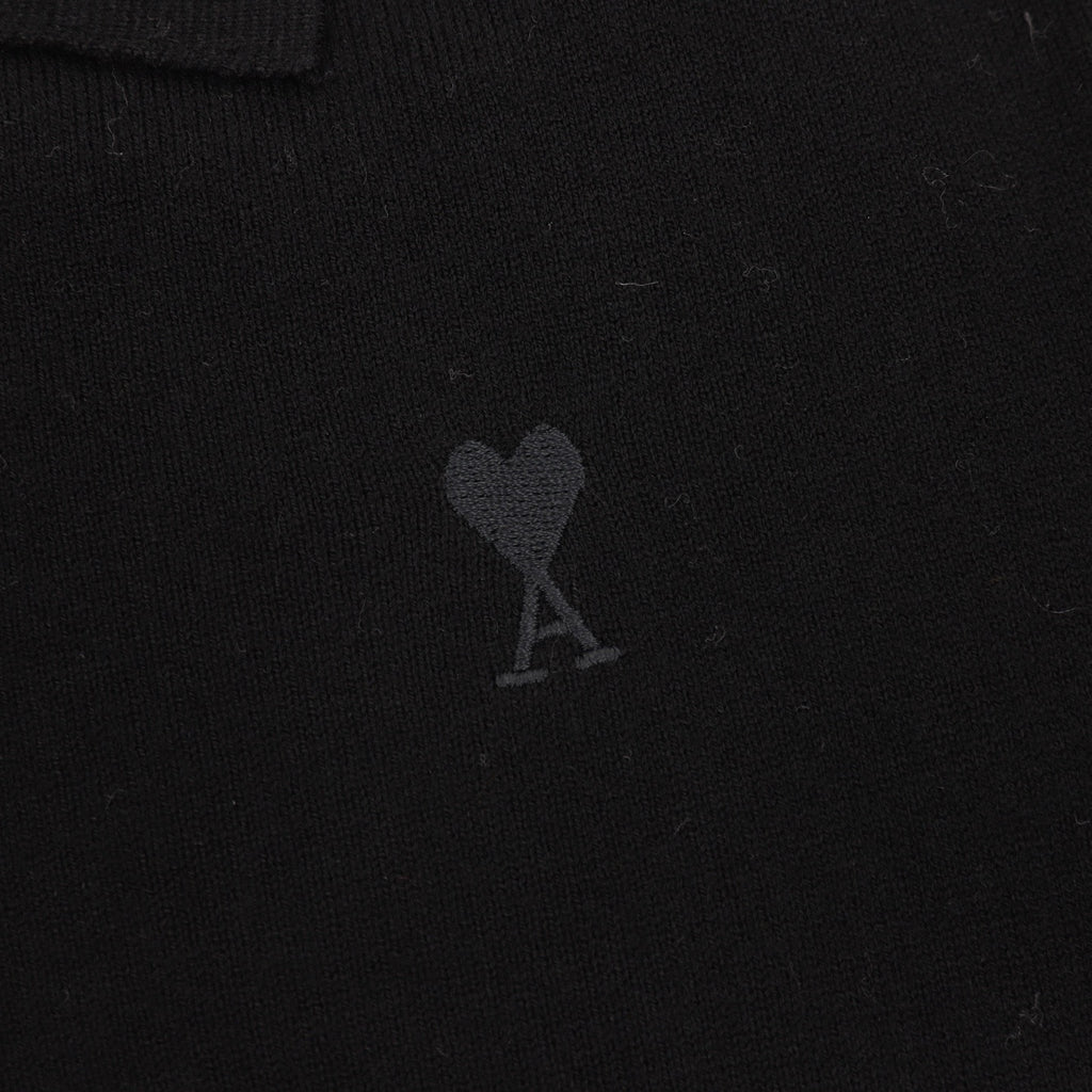 AMI Paris ADC Heart Knit Wool Cardigan