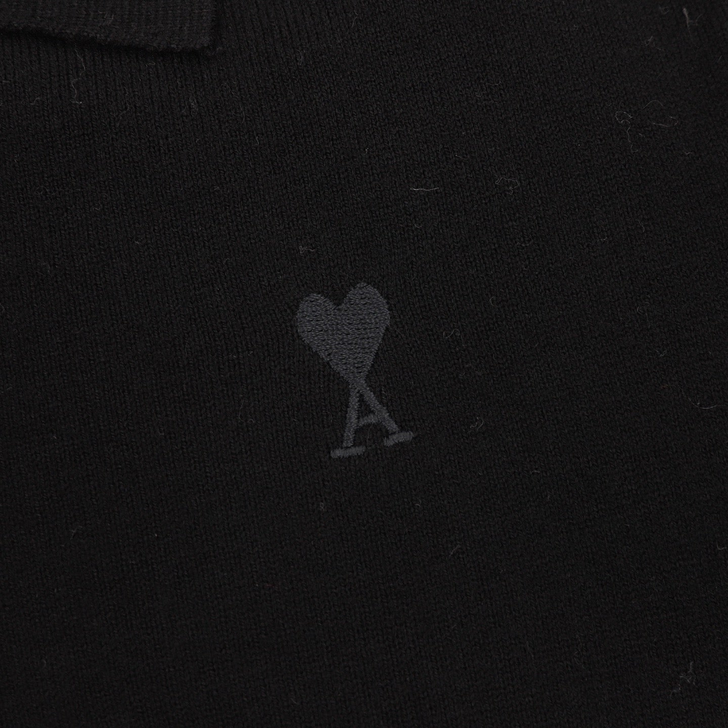 AMI Paris ADC Heart Knit Wool Cardigan