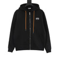 Loewe Women's Men's Black Anagram Embroidered Full-Zip Hoodie