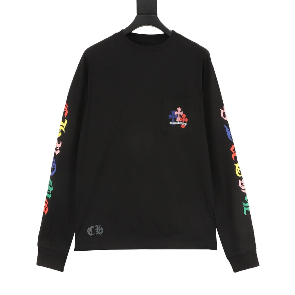Chrome Hearts 25FW Colorful Cross Print Long Sleeve T-Shirt