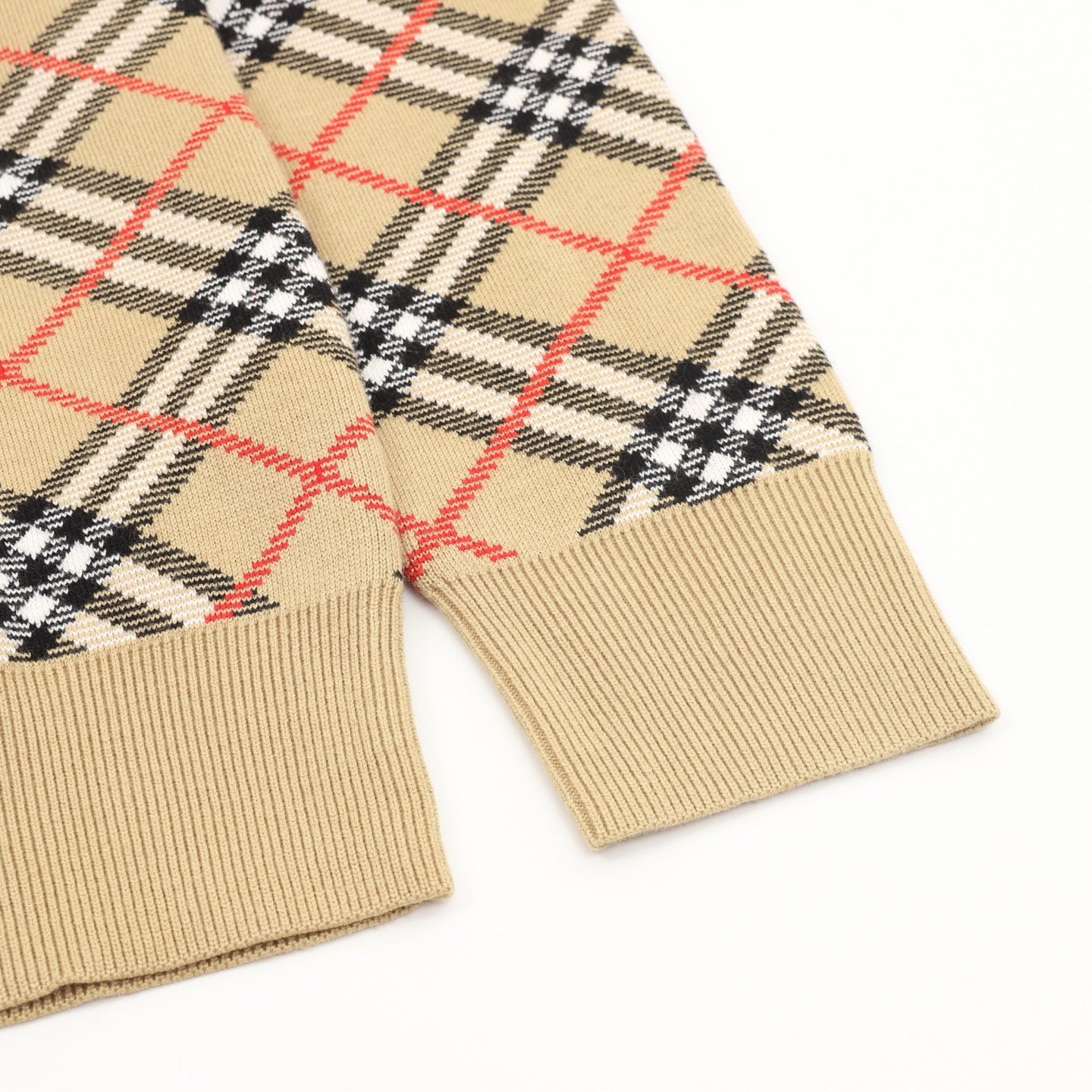 Burberry Diamond-Pattern Knit Cardigan