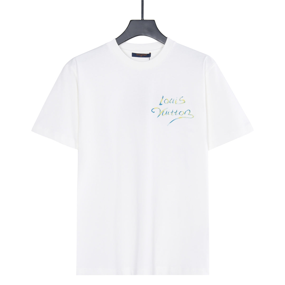 Louis Vuitton Gradient Signature Logo Short-Sleeve T-Shirt in White